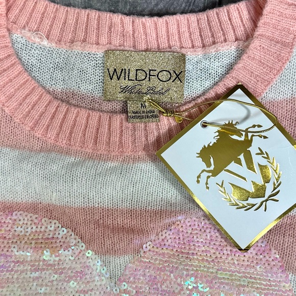 Wildfox White Label Bridgette Lakehouse Heart Sweater NWT [1815] - Picture 7 of 9
